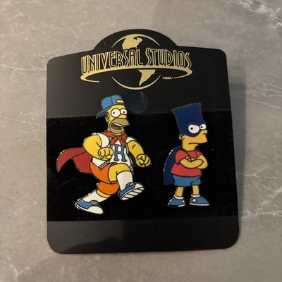 Neu Universal Studios The Simpsons Bart Bartman Homer Superheld 2 Pin Set