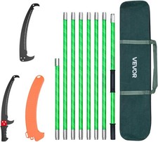 VEVOR Manual Pole Saw, 3.87-27 ft Extendable Pole Tree Pruner, Sharp 65Mn Steel