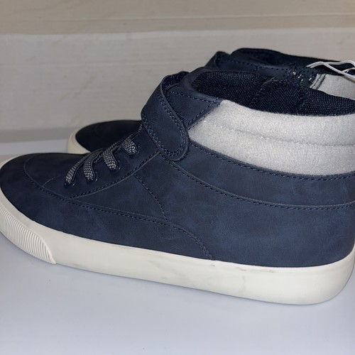 Cat & Jack Harlen Boys Size 6 Blue Leather Hight Top Athletic Sneakers - Picture 7 of 13