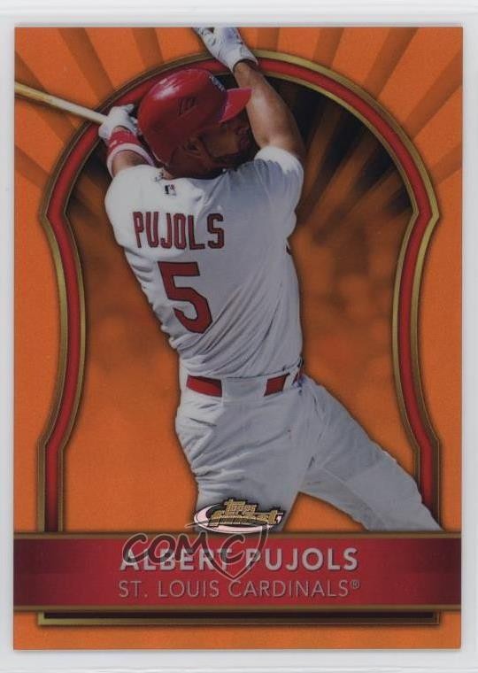 2011 Topps Finest Orange Refractor 20/99 Albert Pujols #25 08ho