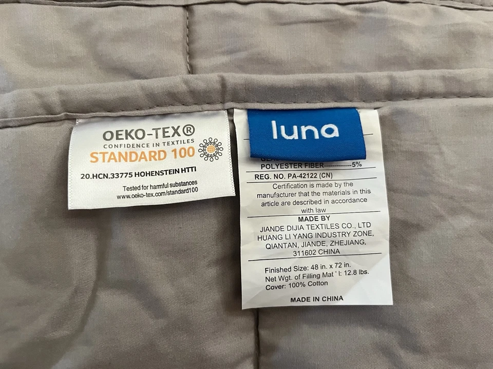 Manta Luna tamaño completo con peso - 12,8 libras - algodón de enfriamiento con cuentas de vidrio Foto 4 de 4