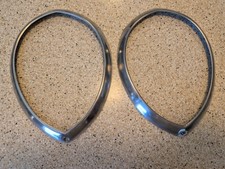 Pair 1937 1938 1939 Ford Coupe Sedan Car Headlight Bezels Stainless Oem Pair 1937 1938 1939 Ford Coupe Sedan Car Headlight Bezels Stainless Oem