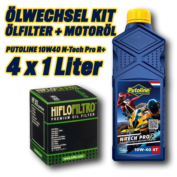 ÖLfilter MotoröL Kit 4L 10W40 N-Tech Pro R (FüR: Kawasaki KLR 650 KL650C 95-99 )-image