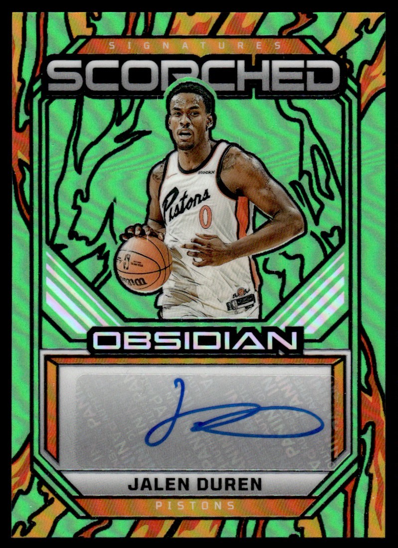 2024-25 Panini Obsidian - Scorched Signatures Jalen Duren #SS-JOD