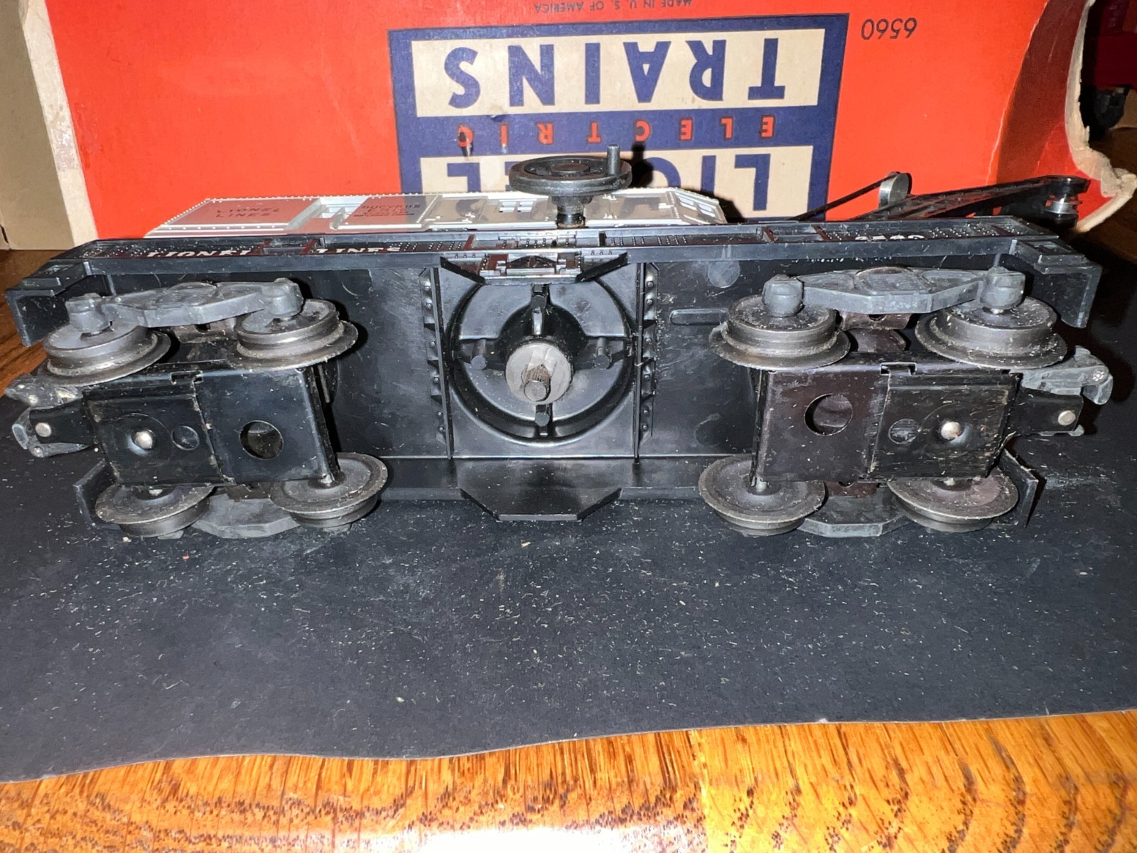 Vintage LIONEL O Gauge #6560 Gray Bucyrus Erie Crane Car