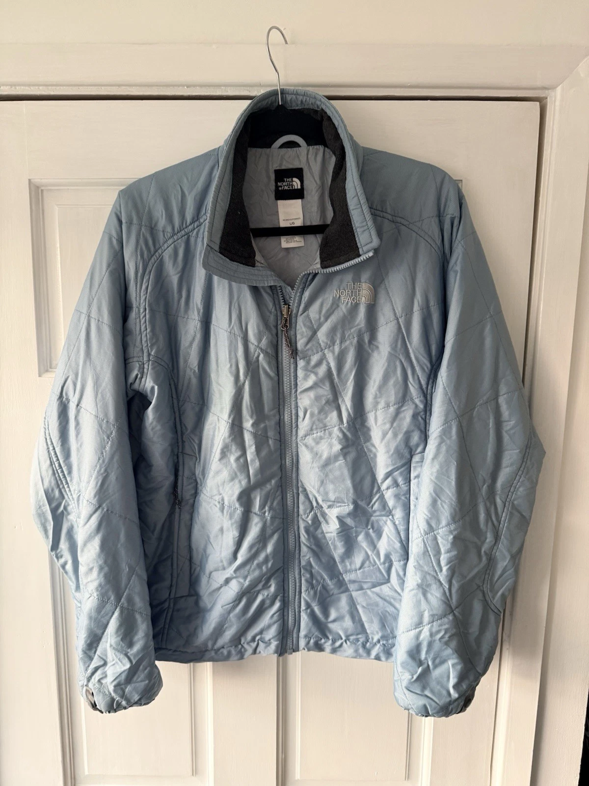 The North Face Women’s Puffer Jacket Light Blue Size Large Winter Jacket