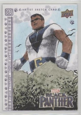 2018 Upper Deck Marvel Black Panther 1/1 Shawn Langley #SKT Auto Sketch n5h