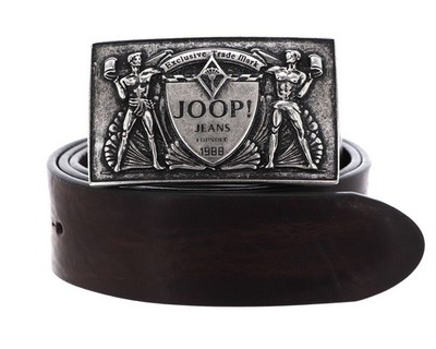 JOOP! Buckle Jeans Belt 4,0 CM W105 Gürtel D`Brown dunkelbraun Neu