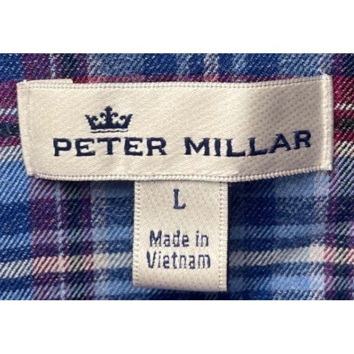 Peter Millar Performance Button Down Shirt L Blue… - image 4