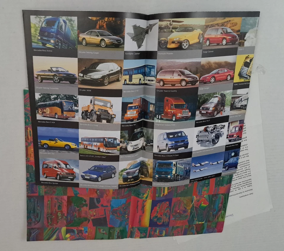 Vintage Daimler Chrysler 1st Day Employees Magazine 32x22 poster & Letter 1998 - Image 4 of 4