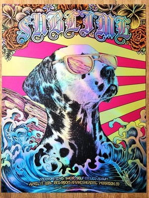 Sublime Red Rocks Colorado Foil Louie Dog Poster 112/170