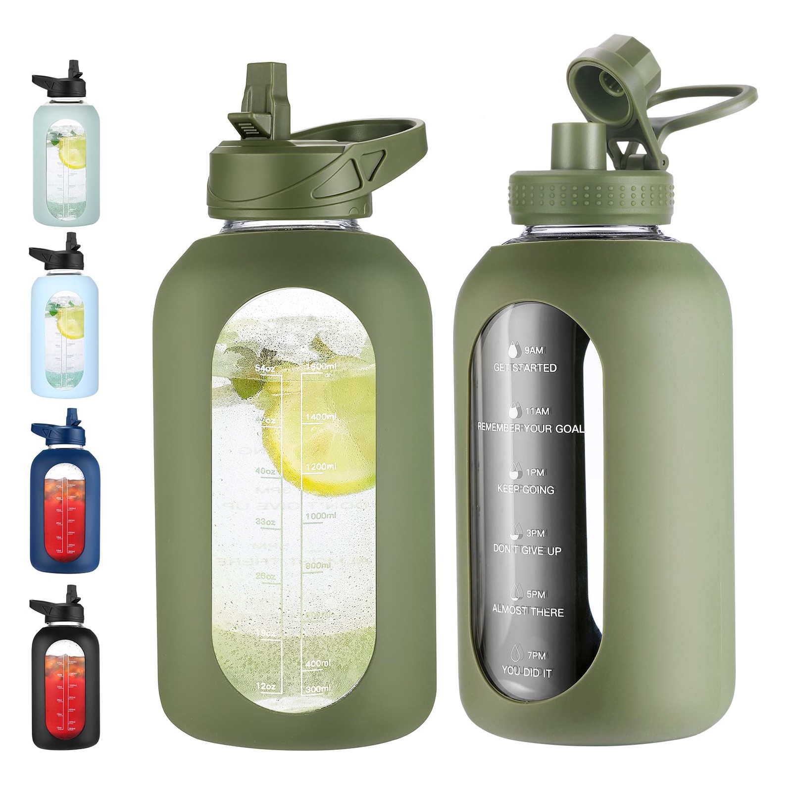With Straw And Handle, Half Gallon Sports Motivation...
