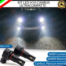 KIT LED H10 JEEP COMPASS FINO AL 2010 FENDINEBBIA 6000K BIANCO 6000 LUMEN CANBUS