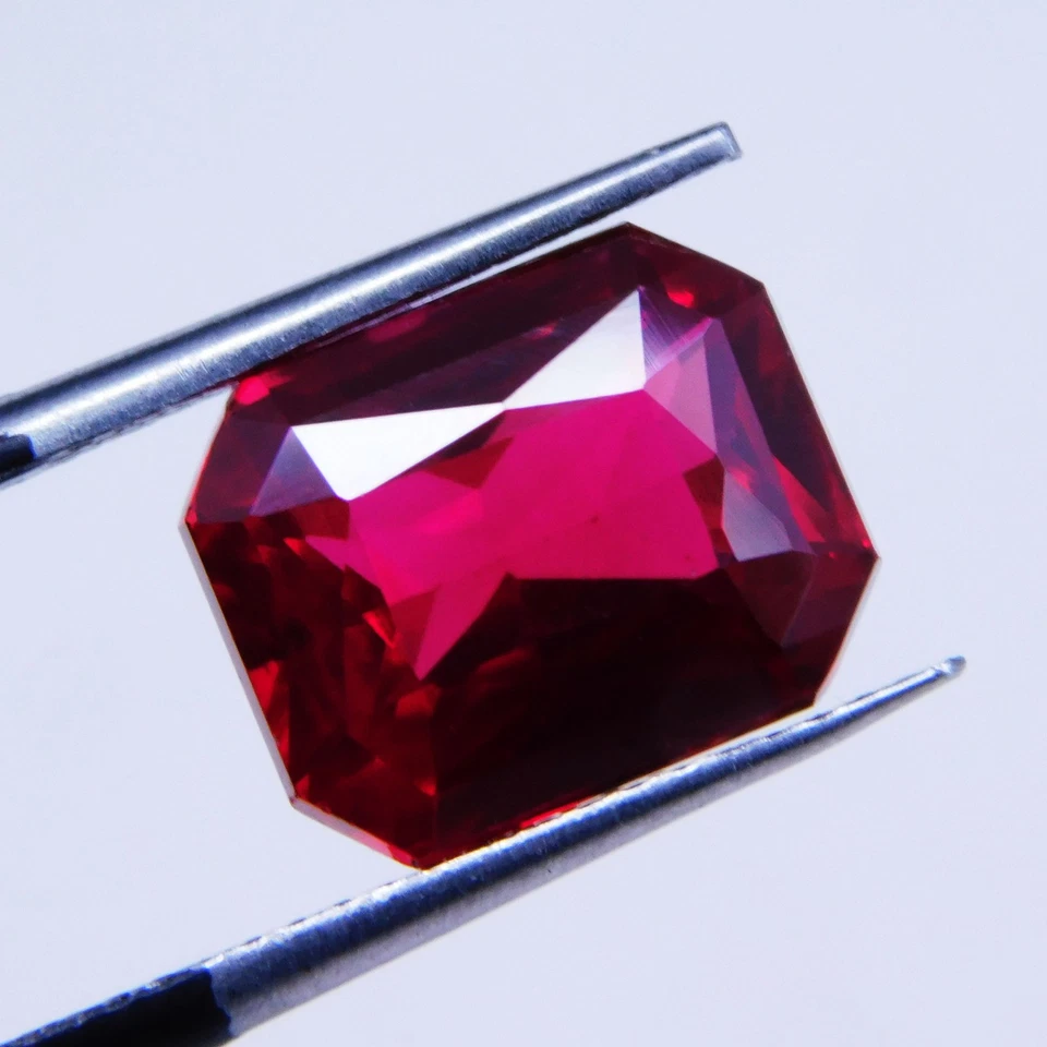 Certified 6.30 Ct Natural Red Ruby Princess Cut Loose Gemstone - Image 3 of 4