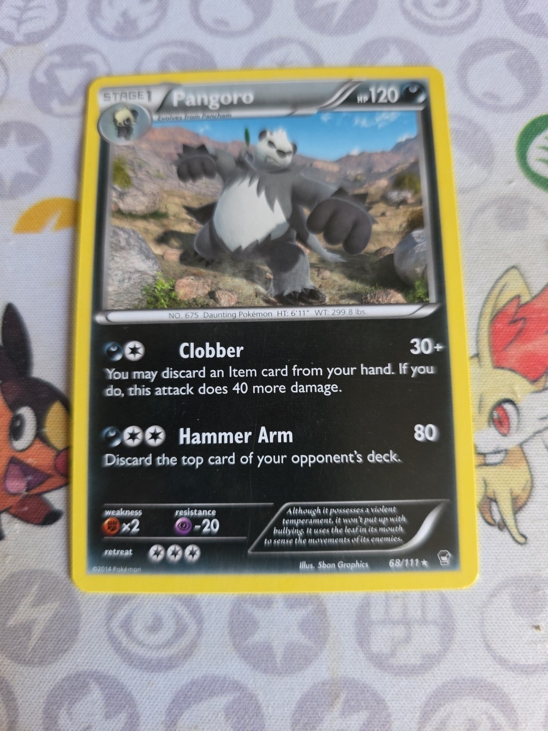 Pangoro 68/111 Rare XY: Furious Fists Pokemon Card