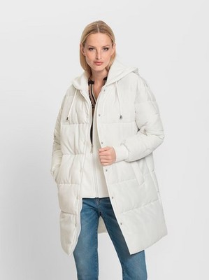Jacke weiß 42 Damen Heine Winterjacke in 2-in-1-Optik ecru -.2886