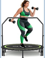 450/550 LBS Foldable Mini Trampoline, 40"/48" Fitness Trampoline with Bungees, U