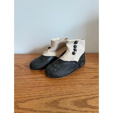Vintage Child Leather Victorian Edwardian Button High Shoes Boots
