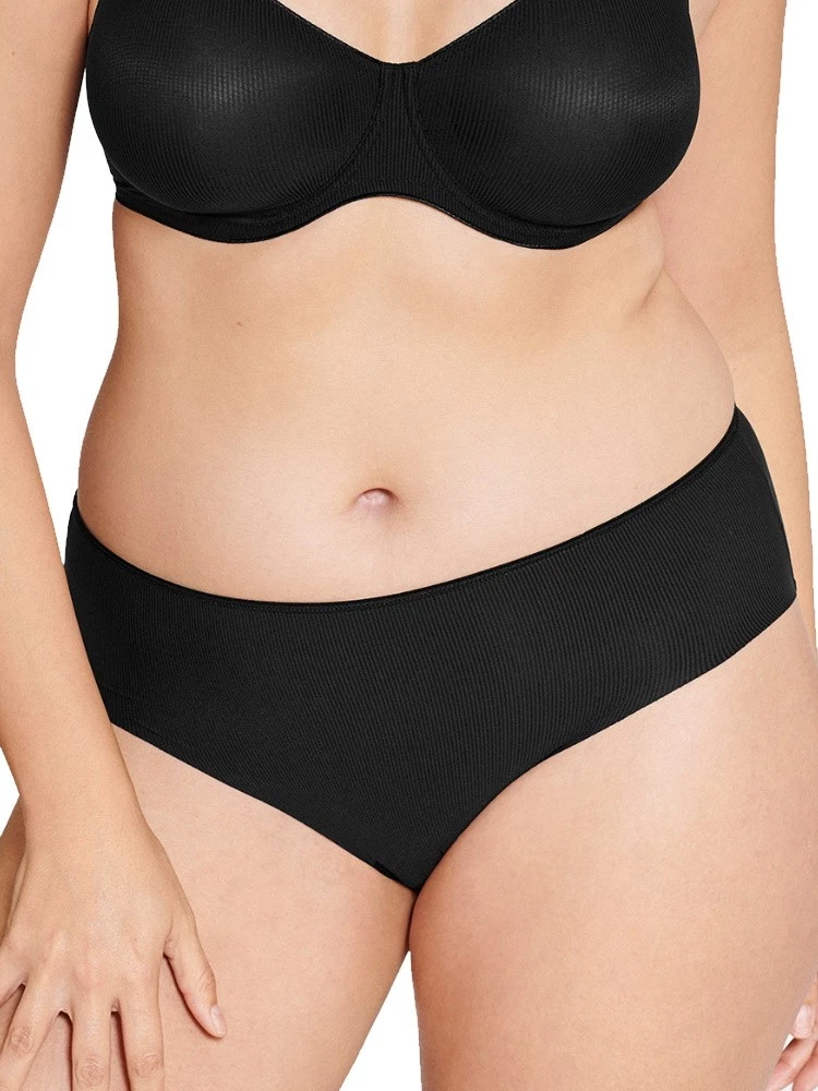 Slip Gainant Naturana – Coupe Haute, Broderie Florale Jaune, Taille M/L