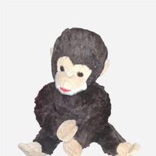 vintage Brown and black stuffed monkey