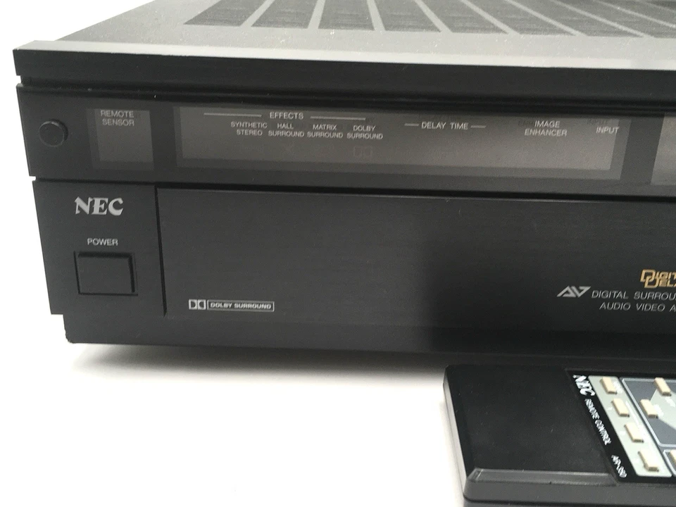 NEC AV-350E Audio/Video Amplifier w Remote Tested & Working Vtg 1987 Japan - Image 4 of 4