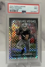 2024 Topps Chrome - Rookies Brock Bowers #207 X-Fractor (RC) PSA 9