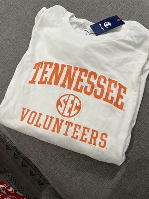 Men's Champion White Tennessee Volunteers Arch Over Logo Long Sleeve T-Shirt NWT