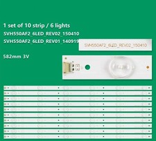 10PCS LED Strips for Hisense UB55EC591 LC-55N6000U 55H7B 55H7B2 55H7C SVH550AF2