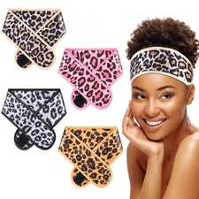 4 Pieces Satin Hair Wrap Scarf Adjustable Silk Headband Non-Slip Multi Color