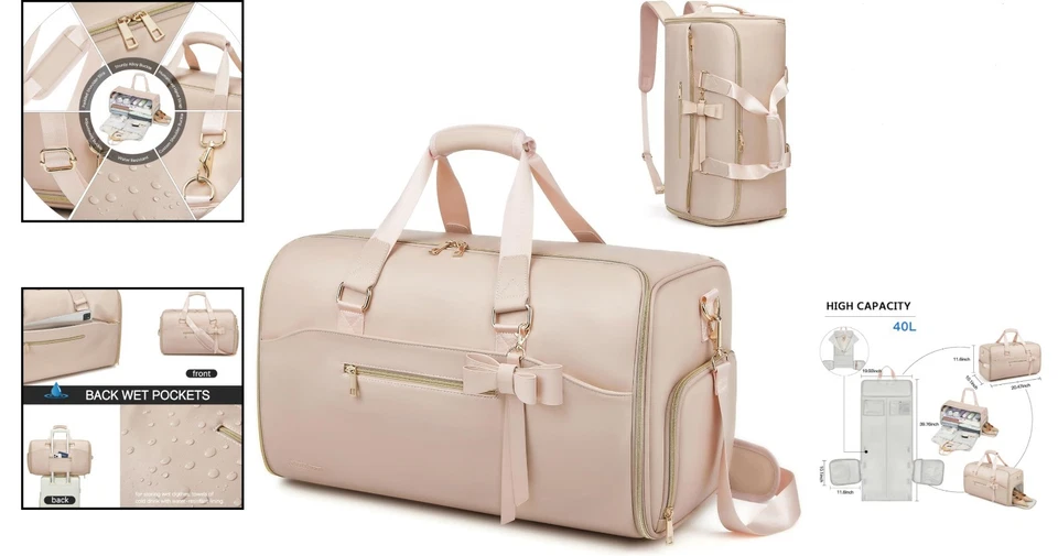 Спортивная сумка-трансформер 3 в 1 с отдельным отделением для обуви для путешественников - Изображение 2 из 4