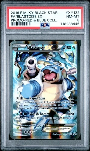 2016 POKEMON XY BLACK STAR PROMO BLASTOISE EX #XY122 HOLO PSA 8 NM #118288445