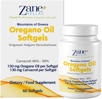 130 Mg Carvacrol - 150 Mg Oregano Oil per Softgel. World Highest Concentration O