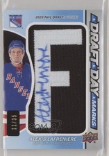 2020-21 SP Game Used Draft Day Marks Rookies 11/35 Alexis Lafreniere Auto 07pz