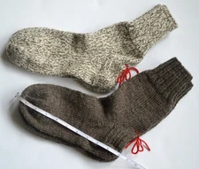 NEW Custom Hand Knitted 100% Pure Soft Wool Men's Socks 9-11 Choose Color 