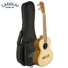 Lanikai SPST-T Solid Spruce Top Series Tenor Size Ukulele with Padded Gig Bag