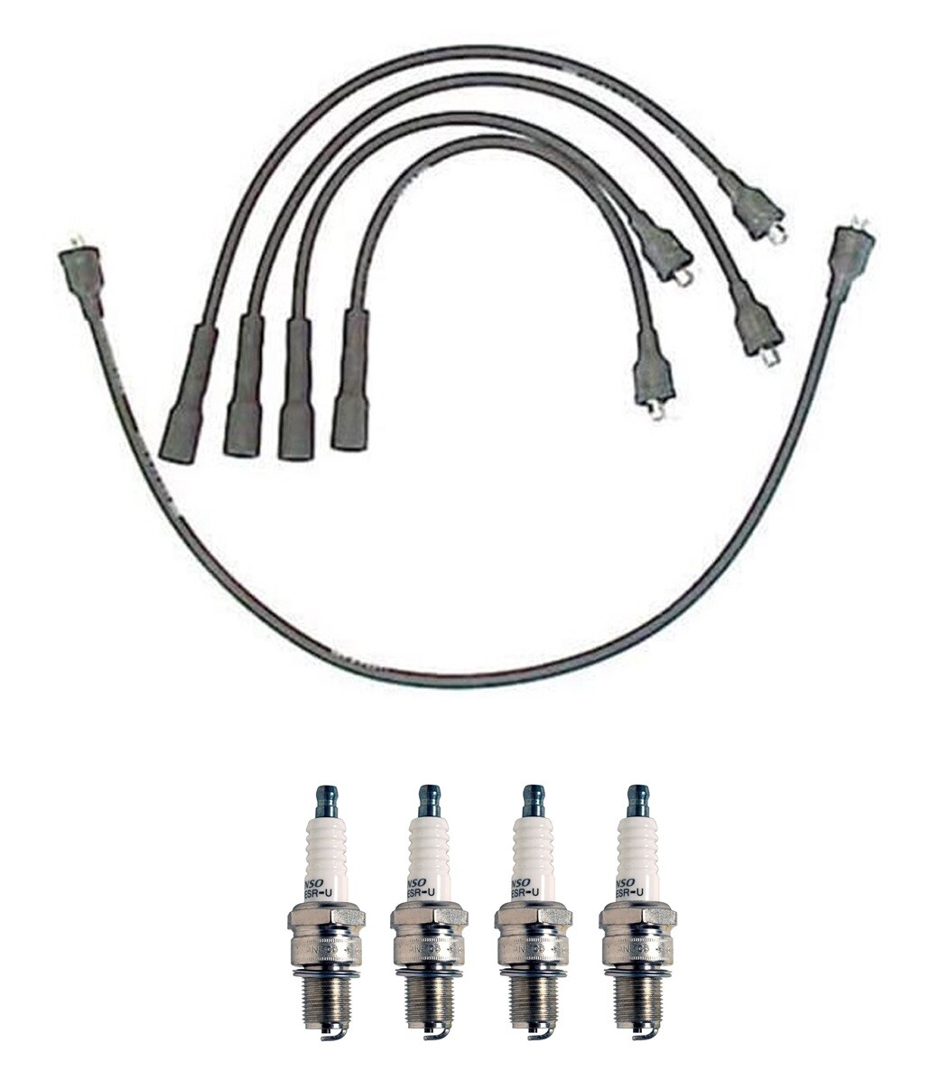 Denso Wire Set 7mm  4 U-Groove Design Spark Plugs 0.032 Kit For Nissan 1.6L L4