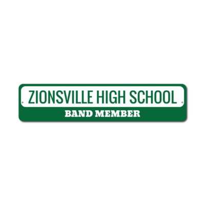 School Band Sign, Band Member Sign, Band, High School Music Metal Decor ...