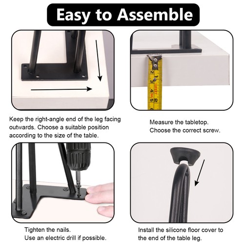 Couchtischbeine Hairpin Legs Metallbeine Möbelbeine 6 bis 28" Eisen 4tlg/Set - Bild 29 von 40