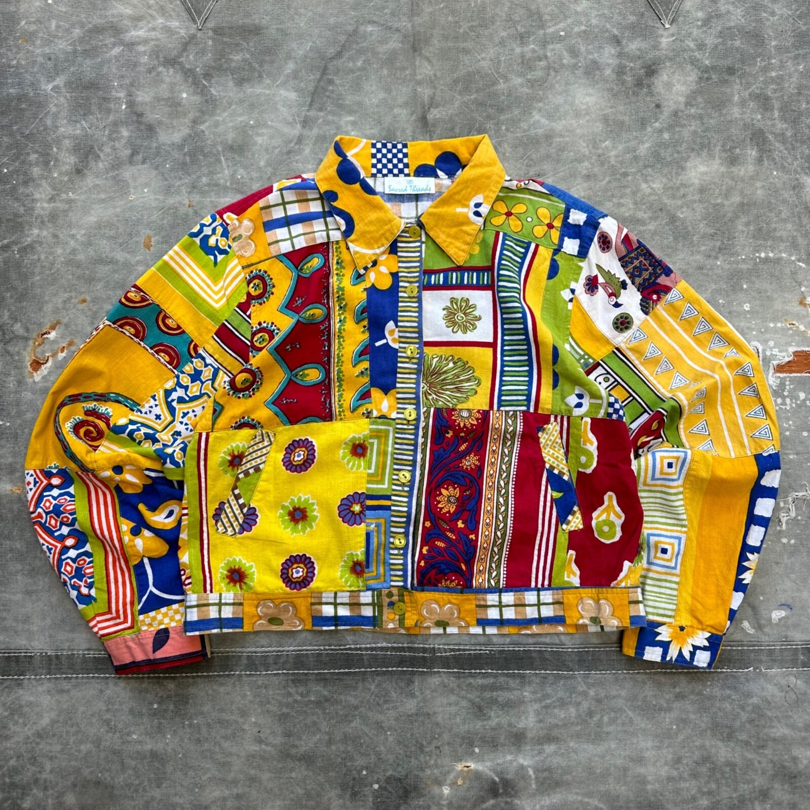 Vintage Sacred Threads Unique Patchwork Lightweig… - image 1