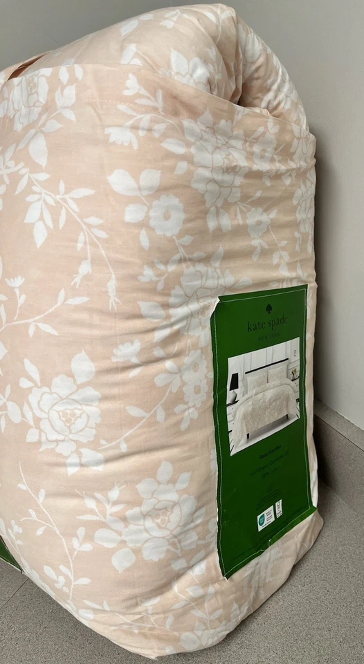 Conjunto de edredom Kate Spade Rose Garden floral pássaro tamanho queen completo 3 peças NOVO - Imagem 3 de 4