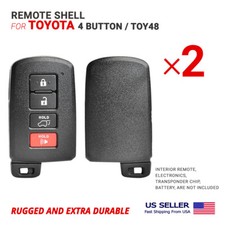 2x New Smart Remote Key Shell With Blade Toy48 For Toyota 4 Button High Quality 2x New Smart Remote Key Shell With Blade Toy48 For Toyota 4 Button High Quality