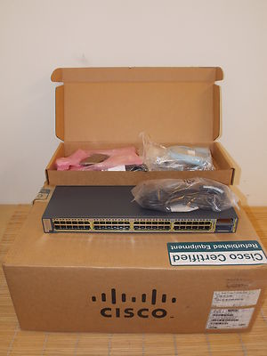 Cisco WS-C3750E-48TD-S RF Refurbished by Cisco, OVP Switch 48x10/100/1000 Neu 