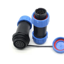 SP21 21mm 12pin Waterproof Connector,Vehicle Electronic Wire Cable Connector 5A