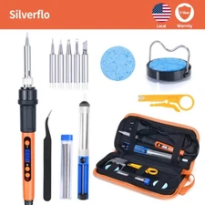 100W Soldering Iron kit Station LED Display Adjustable Temp Welding Tools
