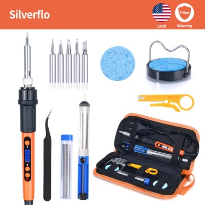100W Soldering Iron kit Station LED Display Adjustable Temp Welding Tools