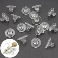 200pcs Soft Silicone Earring Backs Replacement Safety Ear Stud Blocked Stopper