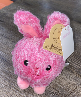 Claire s Exclusive Animal Adventure Pink Plush Squishy Easter Bunny Christmas
