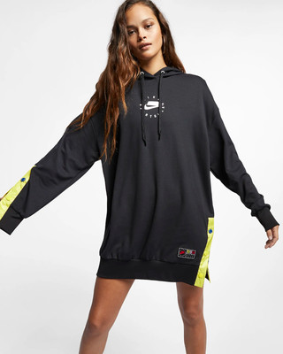NWT Nike Women's Sportswear Hoodie Dress AR2835-010 Size XXL BLACK | eBay