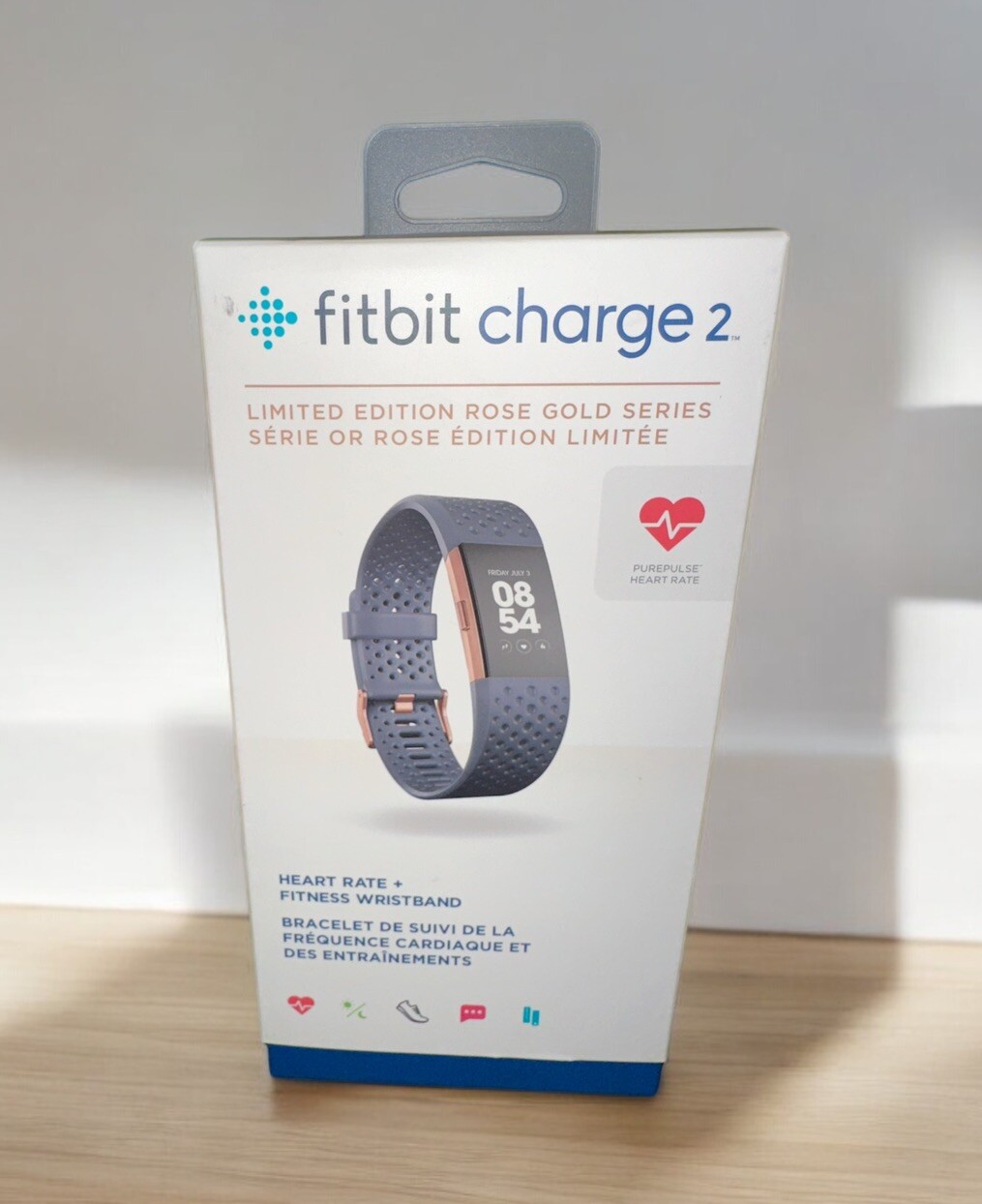 Fitbit Charge 2 Limited Edition 22k Rose Gold Plated Fitness Tracker-image