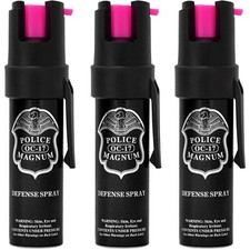3 Police Magnum pepper spray .75oz HP pocket clip defense security protection